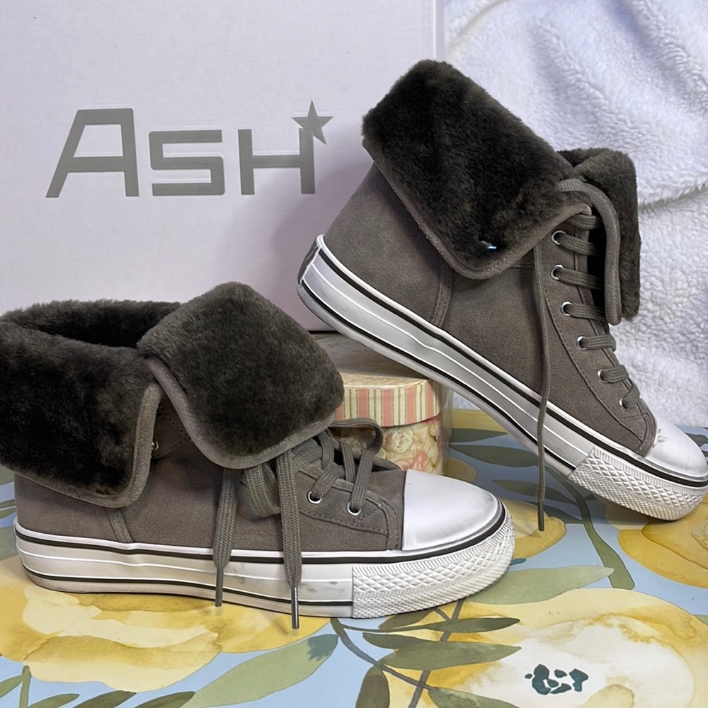 ASH Suede High Top Sneakers AS VIM FUR | Size 39 | 8